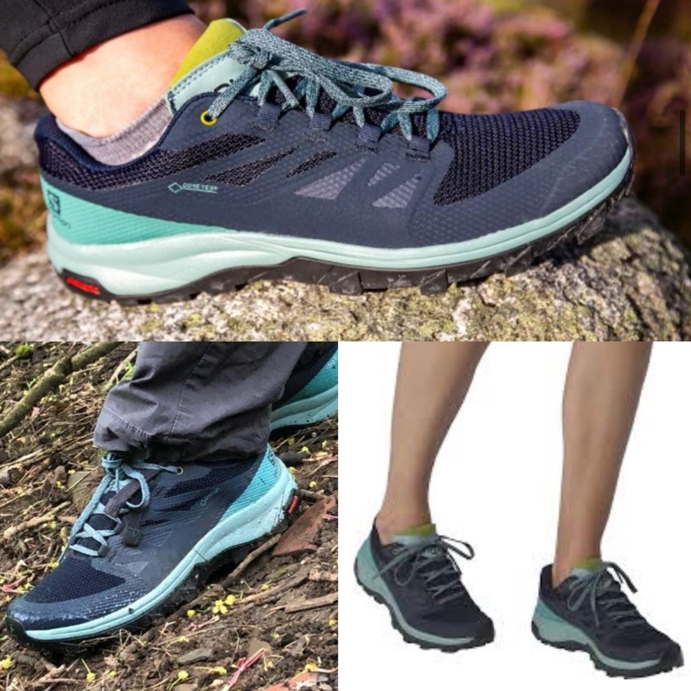 Salomon Navy and Teal Athletic Shoes